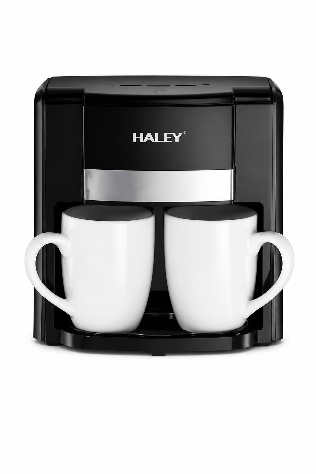 a6a546e6-d965-4998-a235-ea83fab516f7.jpg ماكينة قهوة مقطرة HALEY HY-2818 لكوبين بسعة 350 مل - الصورة 1