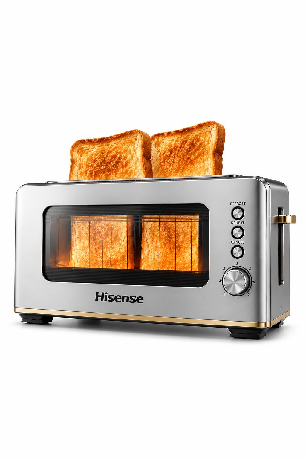 a98bf7fc-f51d-49bf-b690-9eef77940d00.jpg محمصة خبز Hisense HTA2SWSS1 بزجاج شفاف و7 مستويات - الصورة 1