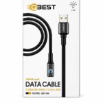 كيبل QBEST QB-366 USB-A إلى Type-C قماشي 5A بطول 1000MM