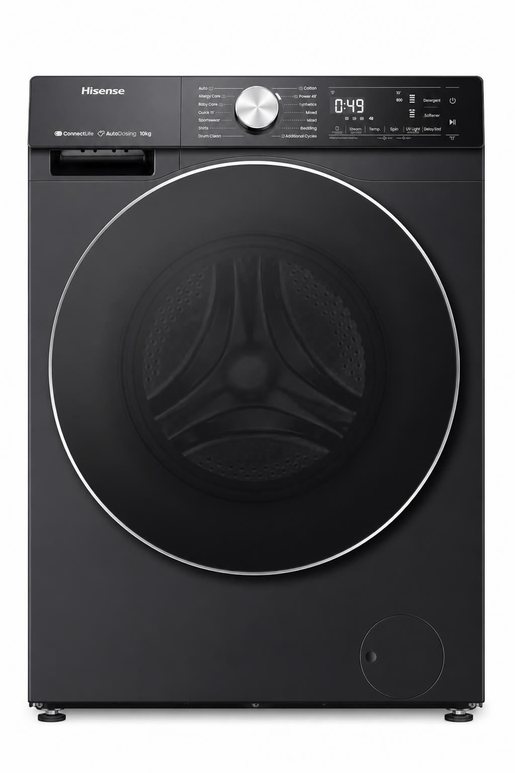 aeb32e06-e14d-45aa-afc8-2aee73454318.jpg غسالة Hisense WF5S1245BB أمامية 12 kg بذكاء AI وWi-Fi - الصورة 1