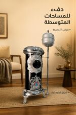 ⁦مدفأة مازوت الشمس BA7 مدورة قياس 27 وسط بشراق أوتوماتيك⁩ - الصورة ⁦2⁩