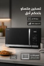 ⁦مايكروويف SHARP Flatbed Inverter سعة 30 لتر R-30GSF-BK3 أسود⁩ - الصورة ⁦2⁩
