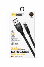 كيبل QBEST QB-355 USB إلى Type-C قماشي 2.4A