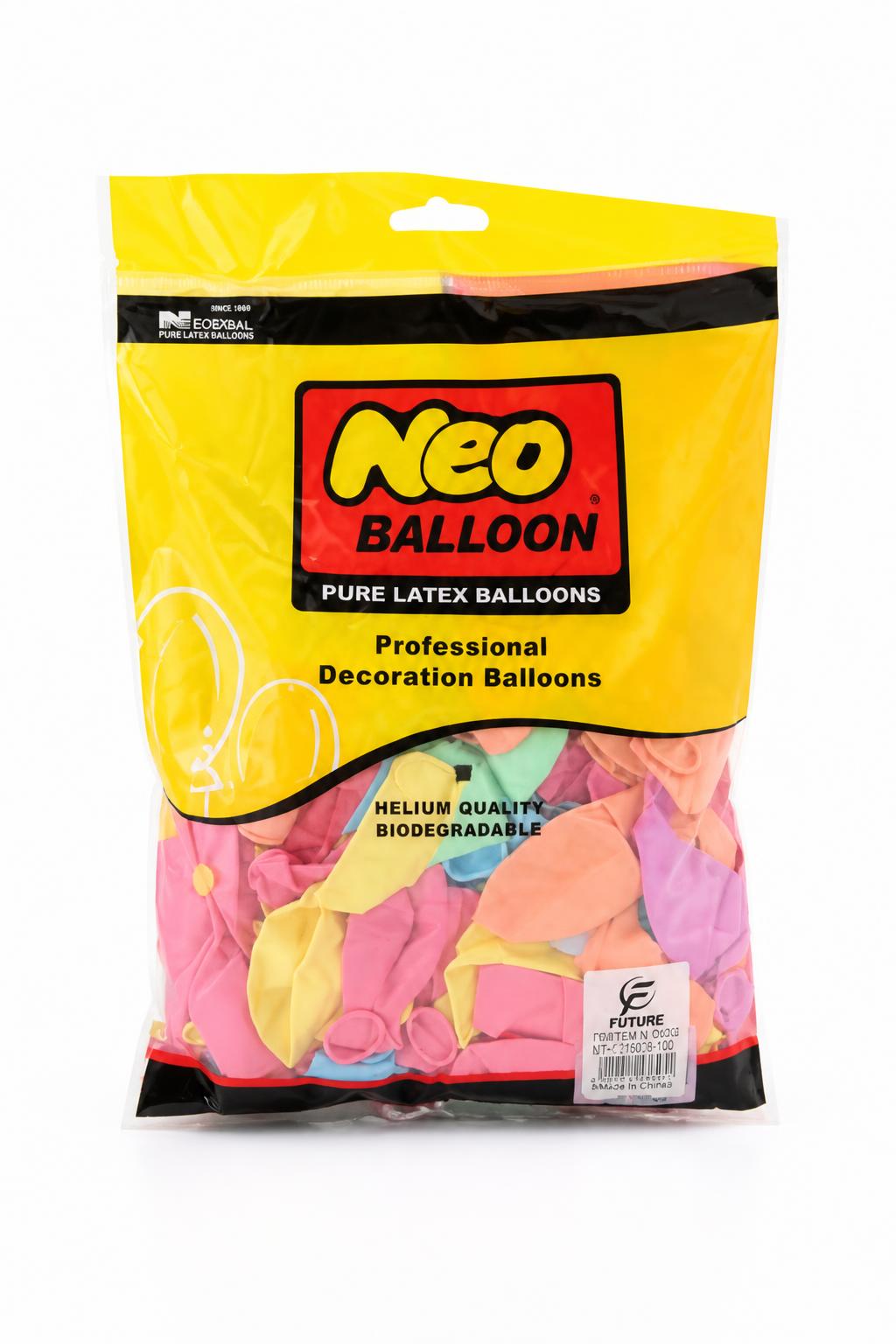 d6af0781-7184-4f5d-abfb-e11c5ebe9778.jpg كيس بوالين Neo Balloon مارشميلو 100 بالون - موديل 1219994 - الصورة 1
