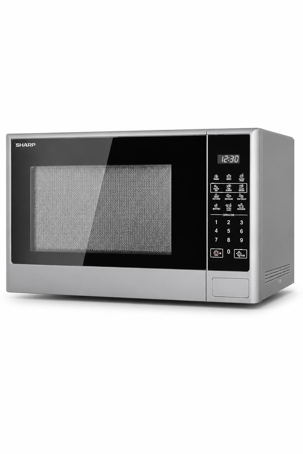 e652ddc9-f3fc-44c1-a9ef-aae885473a9b.jpg مايكروويف SHARP R-28CT(ST) سولو رقمي 28 لتر ستانلس ستيل - الصورة 1