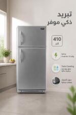 ⁦براد الحافظ TESL 2507 ببابين 410 لتر Inverter فضي⁩ - الصورة ⁦2⁩