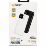 باور بانك QBEST QB-251 بسعة 20000mAh وشحن 22.5W