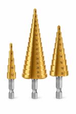 طقم مثاقب مخروطية متدرجة JcTop EE1739 HSS - 3 قطع