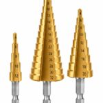 طقم مثاقب مخروطية متدرجة JcTop EE1739 HSS - 3 قطع
