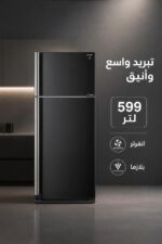 ⁦ثلاجة SHARP SJ-SE70D-Bk انفرتر 599 لتر ببابين أسود⁩ - الصورة ⁦2⁩