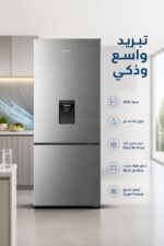 ⁦ثلاجة Hisense RB5P504NMI3 بفريزر سفلي وموزع ماء 500L⁩ - الصورة ⁦2⁩