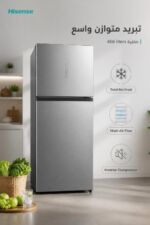 ⁦ثلاجة Hisense RT3N599NAI علوية 466 لتر No Frost فضية⁩ - الصورة ⁦2⁩